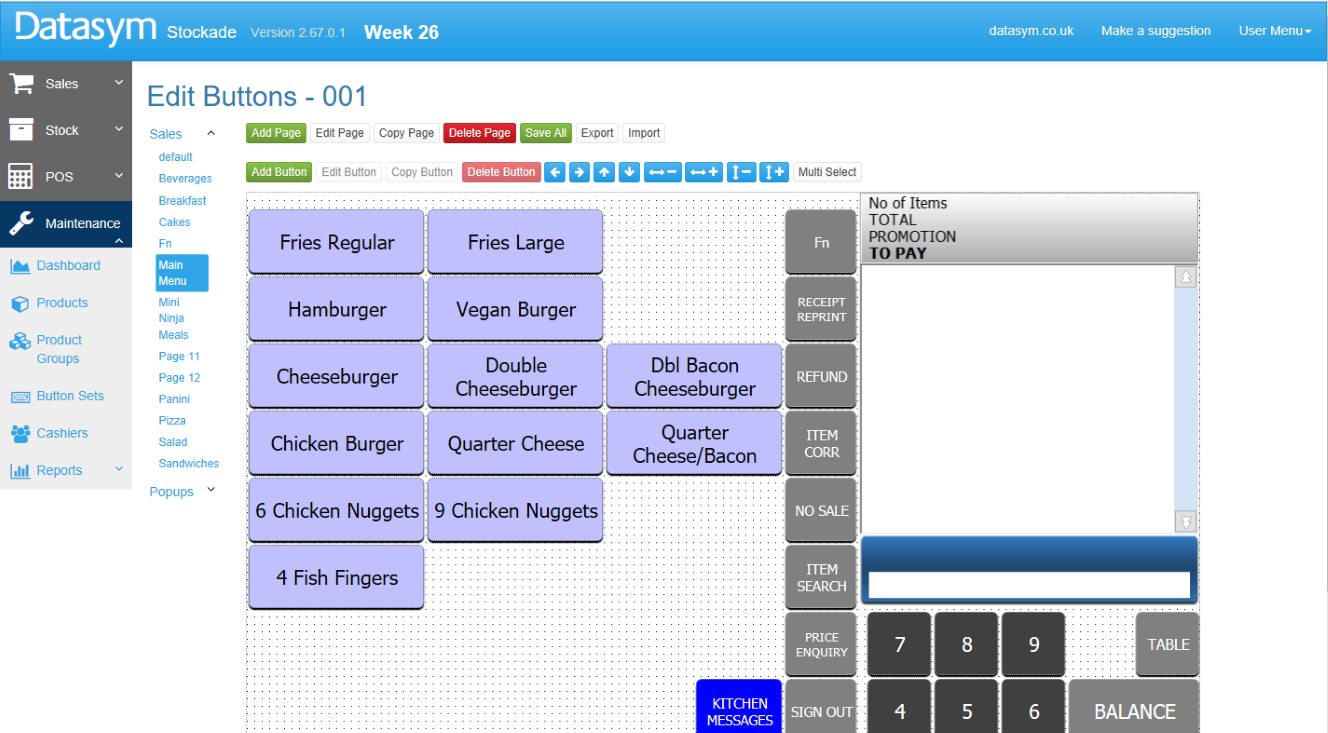 Stockade Menu Designer